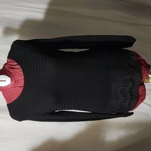 Lucky Brand Black Sweater SZ M